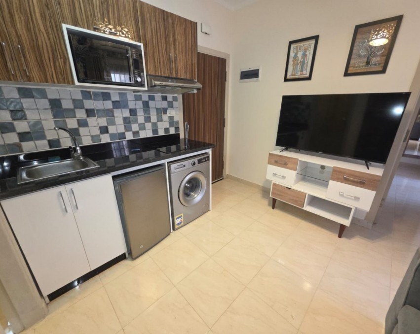 Piękny umeblowany apartament z 1 sypialnią i basenem 48m w Aqua Tropical - rejon El Ahyaa